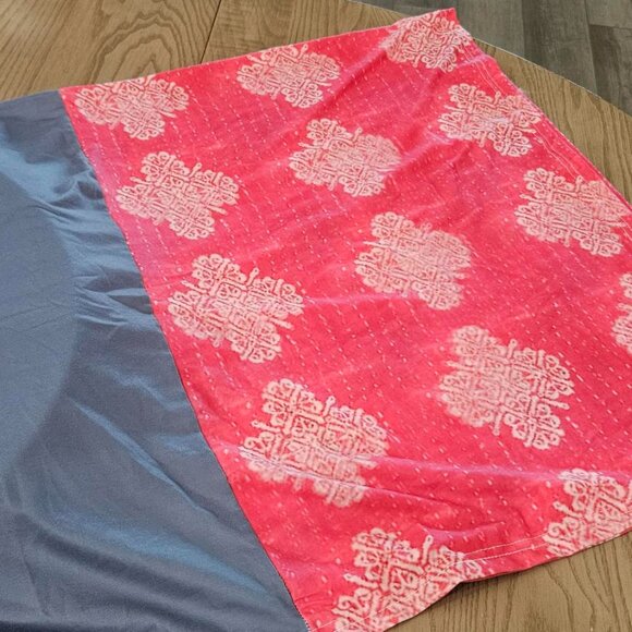 Pink Pony Club BOHO Bell Sleeve Top Women's Size Oversized M - Upcycled Kantha - Picture 2 of 16